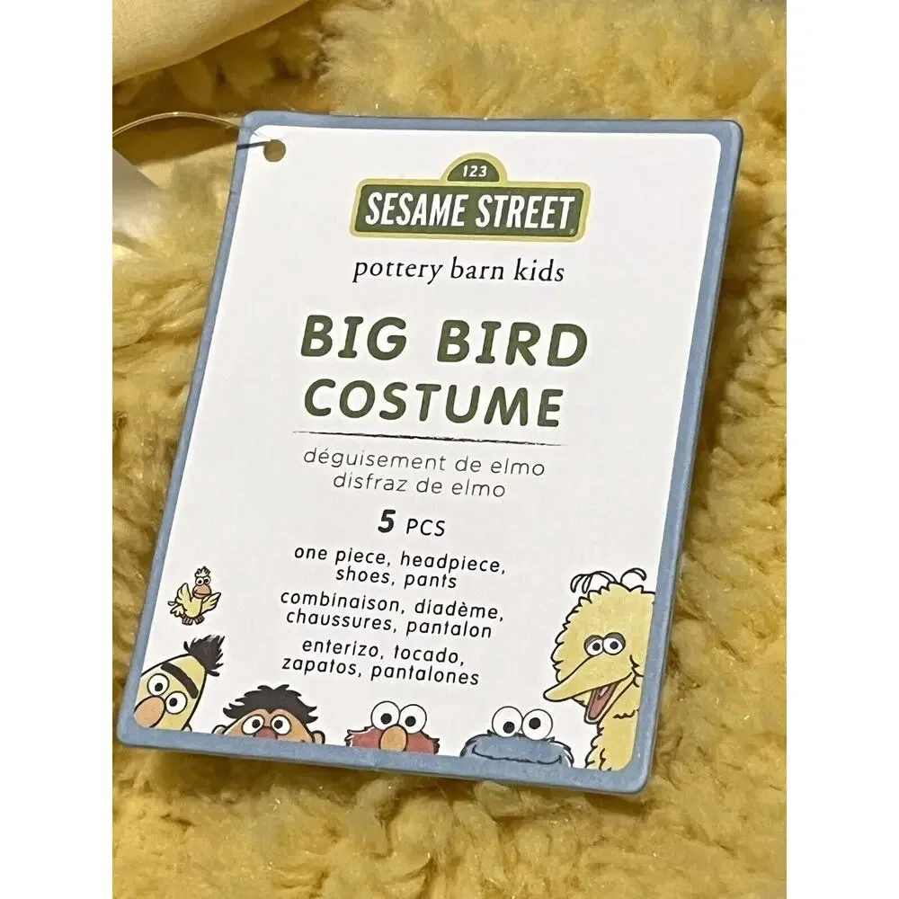 Pottery Barn Kids Big Bird Halloween Dress Up Costume 4-6 Years PBK NWT 5 pcs - Picture 11 of 16